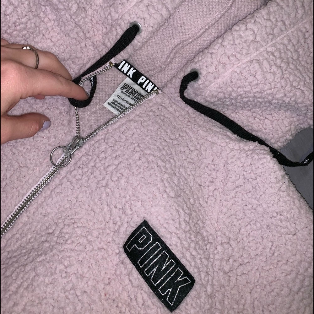 light pink fleece pink jacket
